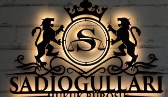 Hukukçulara Özel Logo Tasarım Ledli Metal Tablo