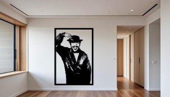 Sadri Alışık Lazer Kesim Metal Tablo