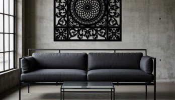 Desenli Pano Lazer Kesim Metal Tablo