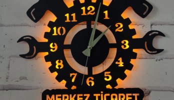 thumb Tamirci Duvar Saati Metal Lazer Kesim