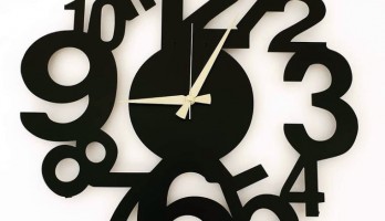 Büyük Rakamlı Metal Lazer Kesim Duvar Saati  2