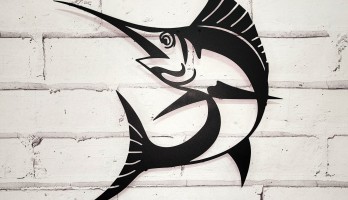 Kılıç Balığı Lazer Kesim Metal Tablo