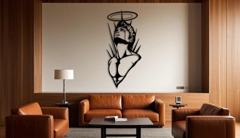 thumb Yukarı Bakan Adam Metal Tablo