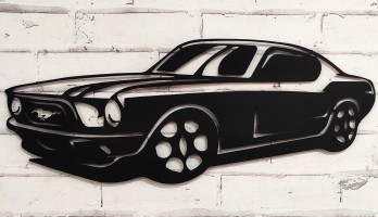 Mustang Araba Lazer Kesim Metal Tablo