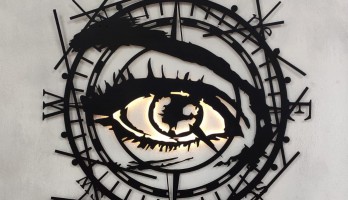 Pusula Göz Lazer Kesim Metal Tablo