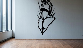 thumb Yukarı Bakan Adam Metal Tablo