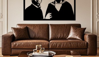 thumb Şener Şen ve Kemal Sunal Süt Kardeşler Metal Tablo