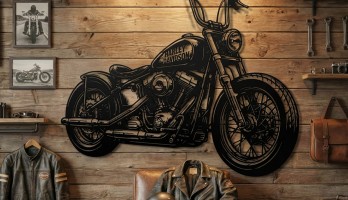 thumb Harley Davidson Chopper Metal Tablo