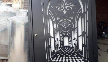 thumb Lazer Kesim Bina Giriş Kapısı 3d Görünüm