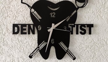 Diş Doktoru Dentist Özel Metal Duvar Saati