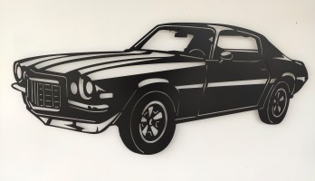 Chevrolet Camaro Lazer Kesim Metal Tablo