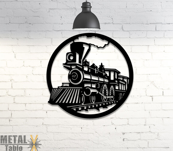 Tren Lazer Kesim Metal Tablo