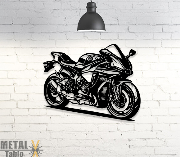 Yamaha YZF-R1 Laser Kesim Metal Tablo
