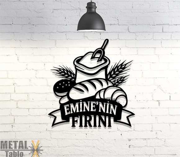 Fırıncılara Özel Lazer Kesim Metal Tablo