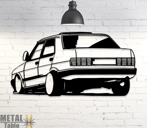 Tofaş Şahin Lazer Kesim Metal Tablo