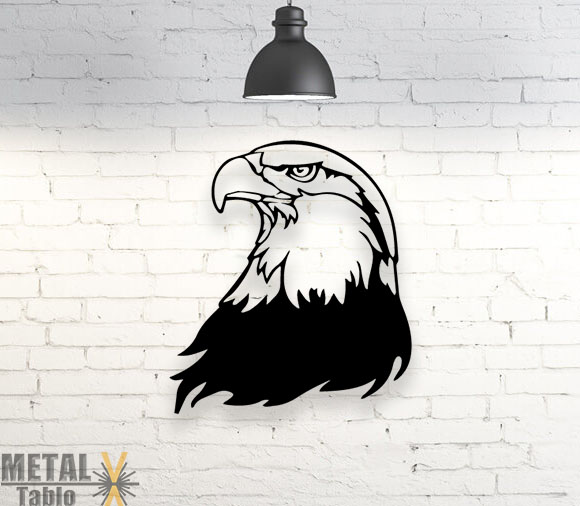 Kartal Başı Eagle Beşiktaş Lazer Kesim Metal Tablo