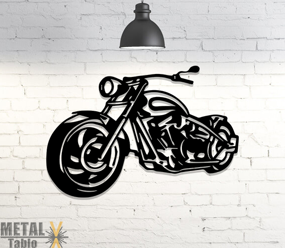 Harley Davidson 2 Motor Metal Tablo