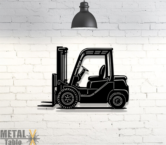 Forklift Lazer Kesim Metal Tablo