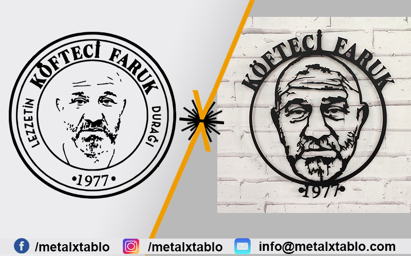 Köfteci Faruk İçin Tasarlanan Özel Tasarım Metal Tablo