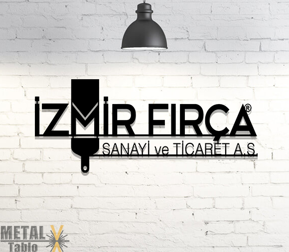İzmir Fırça Lazer Kesim Metal Tablo