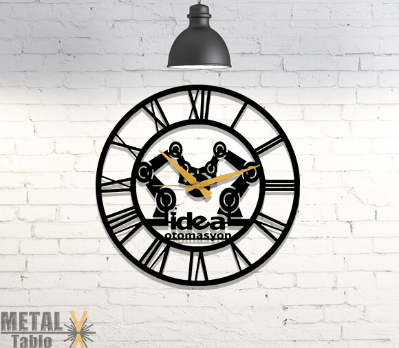Otomasyon Lazer Kesim Metal Duvar Saati