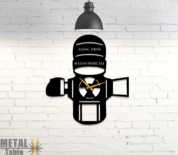 Linak Radyoterapi Cihazı Metal Duvar Saati