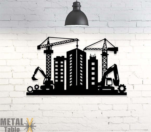 Yapı İnşaat Mühendislik Lazer Kesim Metal Tablo