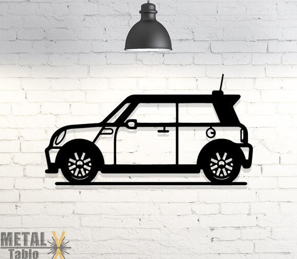 Mini Cooper Araba Metal Tablo