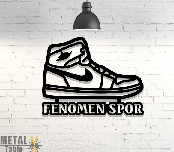 Spor Ayakkabıcılara Özel Tasarım Metal Tablo