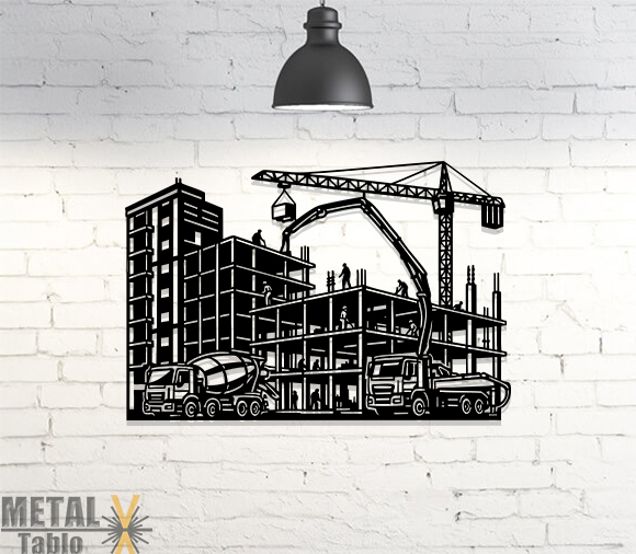 Mühendislik Yapı İnşaat Lazer Kesim Metal Tablo 2