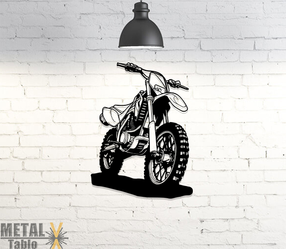 Cross Motor Lazer Kesim Metal Tablo