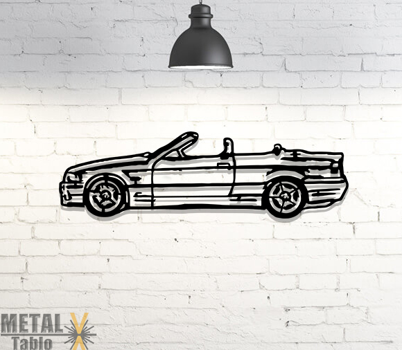 Bmw M3 Cabrio Lazer Kesim Metal Tablo