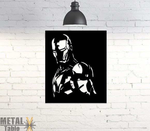 İron Man Demir Adam Lazer Kesim Metal tablo