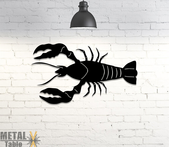 İstakoz Lazer Kesim Metal Tablo