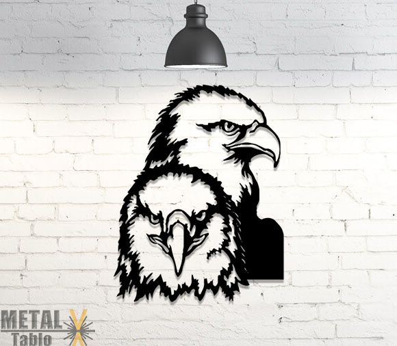 İki Kartal Başı Beşiktaş Metal Tablo