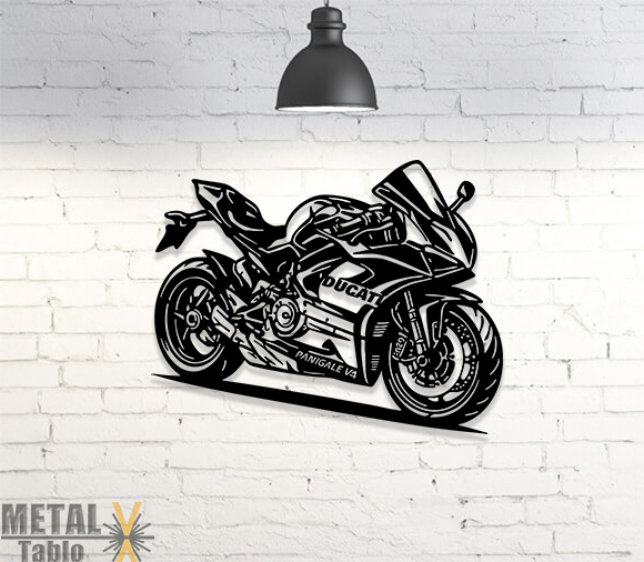 Ducati Panigale V4 Lazer Kesim Metal Tablo