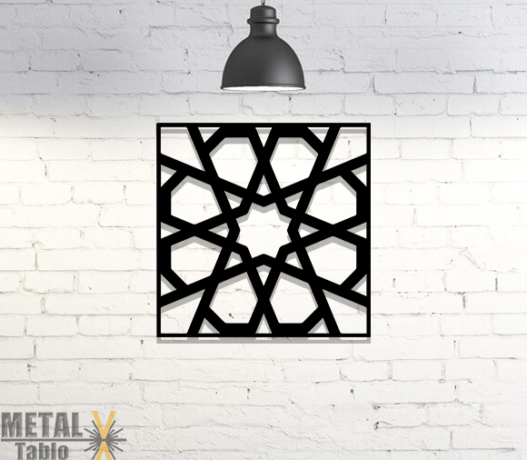 Selçuklu Motifi Lazer Kesim Metal Tablo