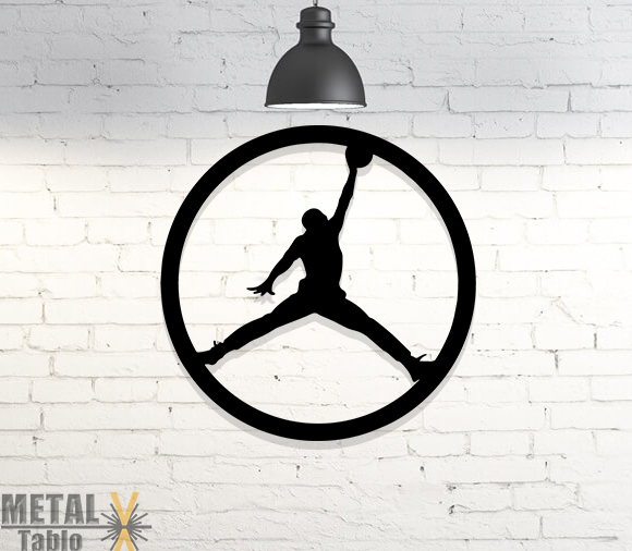Michael Jordan Lazer Kesim Metal Tablo