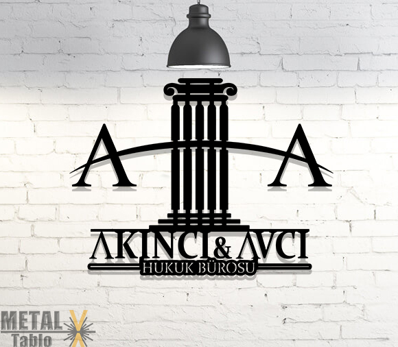 Hukuk Bürolarına Özel Ledli Tasarım Metal Tablo