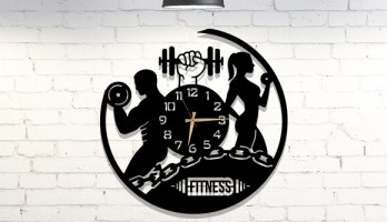 Spor Salonuna Özel Fitness Lazer Kesim Metal Tablo
