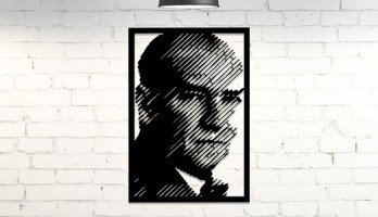 thumb Atatürk Portre Lazer Kesim Metal Tablo