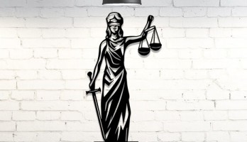 Adalet Tanrısı Lazer Kesim Metal Tablo