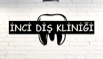 Diş Doktoru Kişiye Özel Lazer Kesim Metal Tablo