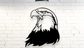 Kartal Başı Eagle Beşiktaş Lazer Kesim Metal Tablo