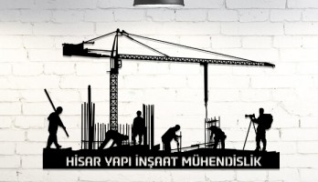 İnşaat Yapan İşçiler Yapı Mühendislik Metal Tablo