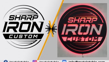 Firma Logonuza Özel Tasarım Ledli Metal Tablo