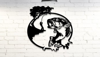 Sazan Avcısı Olta Balıkçılığı Metal Tablo