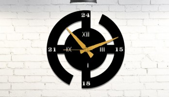 Roma Rakamlı Akrilik Metal Duvar Saati