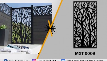 Ağaç Desenli Lazer Kesim Ferforje