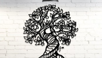 Soy Ağacı Desenli Metal Tablo